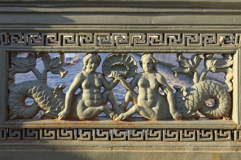 sankt petersburg, bridge, sculpture, russia, day, statue, creativity, carving, detail, representation, architecture, the past, text, history, western script