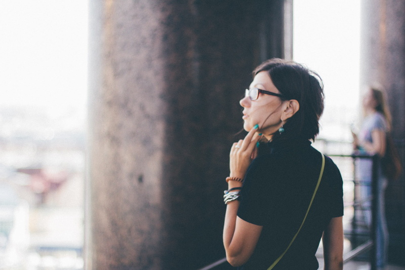 beautiful woman, glasses, adult, profile view, sankt peterburg, one person, saint petersburg, hair, focus on foreground, hairstyle, casual clothing, girl