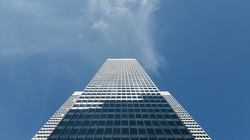 building, blue, business finance and industry, tall - High, tower, office Building, office building exterior, outdoors, urban Scene, day, clear, architecture And Buildings