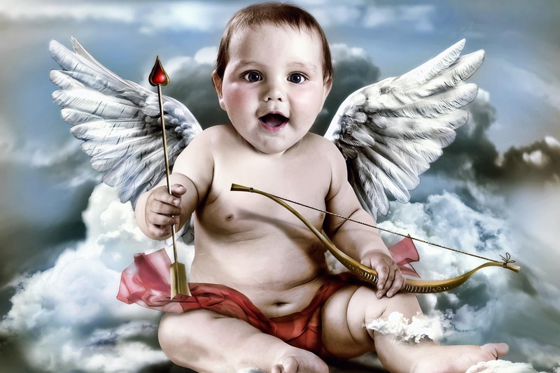 cherub, 1080P, baby, angel, photo, 1920x1280