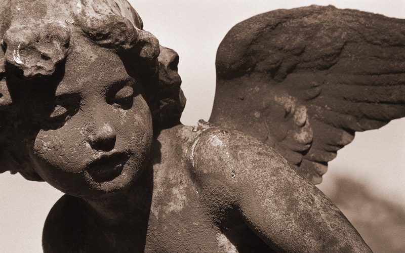 statue, cherub, stone, wings, angel, 1080P, Sculpture