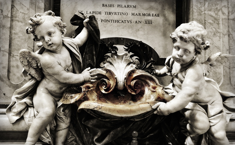 cherubs, temple, people, creativity, two, representation, st, female likeness, angel, childhood, concrete, real people, leisure activity, peters, angels