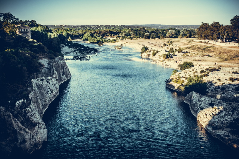 tranquil scene, outdoors, provence, environment, tranquility, famous, outdoor, non-urban scene, scenics - nature, europe, beach, bridge, rock, 4K, no people