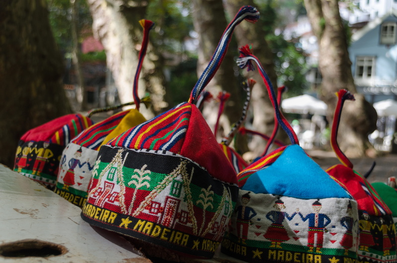 funchal, still life, headwear, madeira, western script, traditionally, focus on foreground, madeira hat, portugal, floral pattern, 4K, day, cara puca
