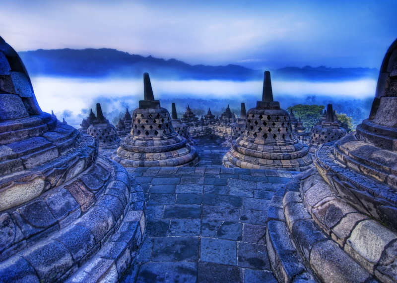 Temples, Borobudur, 1080P