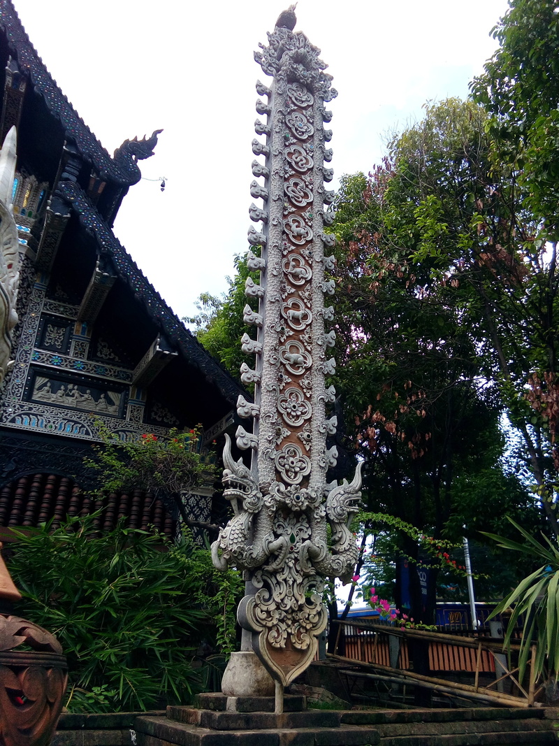 ornate, building exterior, building, sculpture, spirituality, chiangmai, tree, representation, low angle view, 2K, place of worship, built structure, thailand