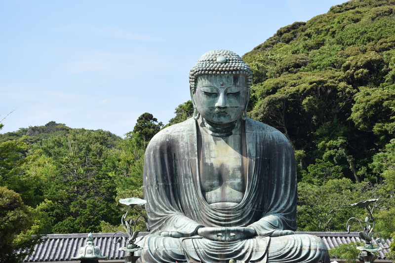 sculpture, plant, day, tree, east Asian Culture, male likeness, buddha, craft, cultures, statue, human representation, architecture, nature, asia, no people