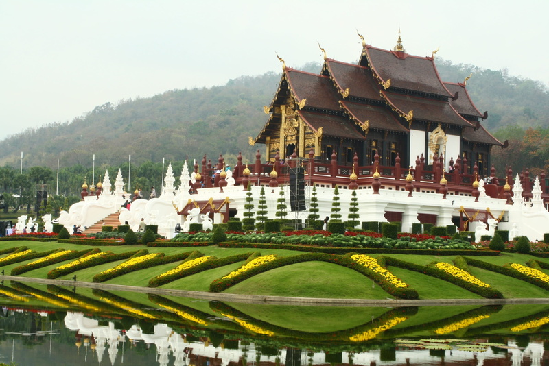 water, tree, Chiang Mai, temple - Building, pagoda, green color, ancient, china - East Asia, religion, east Asian Culture, travel, place of worship, no people