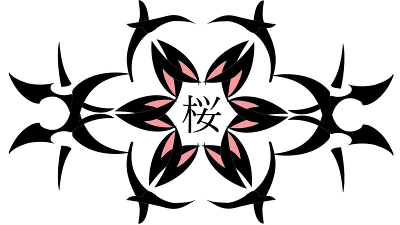 1080P, Kanji, Sakura, Artistic, Abstract