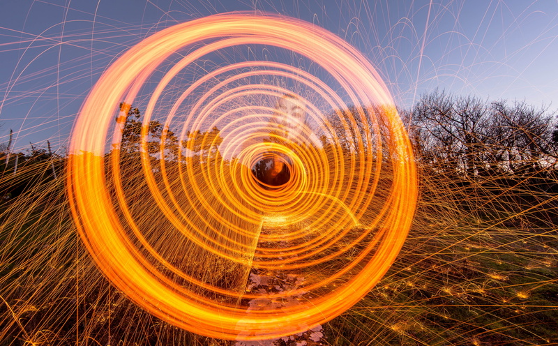 illuminated, light - natural phenomenon, glowing, spiral, wool, Steel, concentric, Anonymous, France, 5K, poitoucharentes, blurred motion, geometric shape