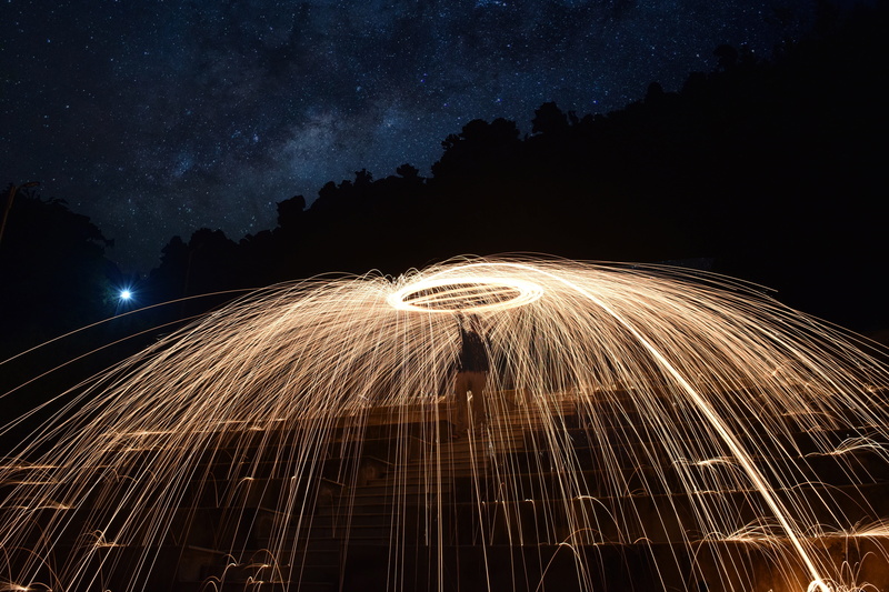 rat, nature, night, spinning, blurred motion, astronomy, light, star - space, sign, photo, way, rodent, space, animal, milky, universe, optic, astro, speed