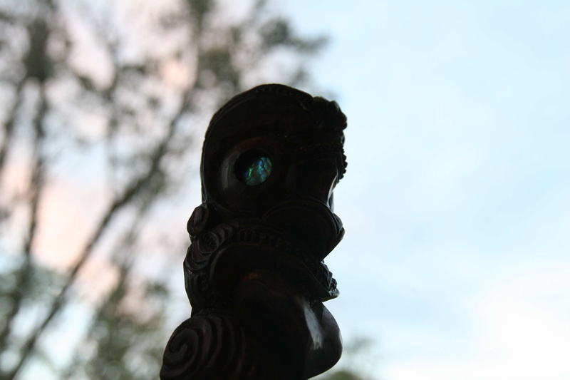 soft background, tiki, maori, low angle view, silhouette, art and craft, creativity, plant, 2K, tree, representation, sky, nature, close-up, cloud - sky