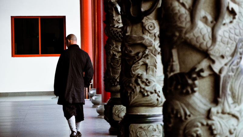 flooring, male likeness, coat, tiger, statue, rear view, craft, built structure, building exterior, human, pillar, belief, art and craft, emblem, one person