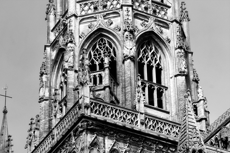 belief, City, building, travel destinations, sky, religion, arch, building exterior, the past, low angle view, bayeux cathedral, no people, architecture