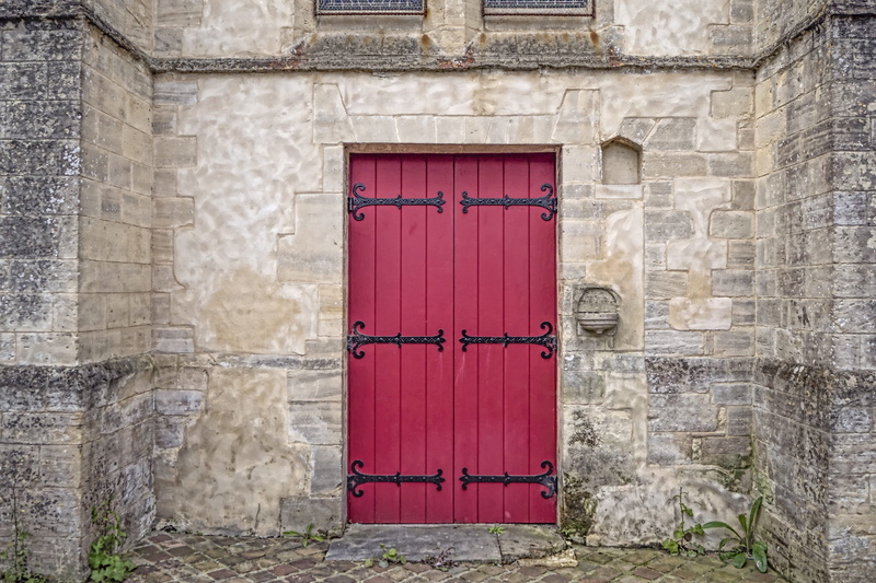 closed, building, structure, old, 2K, bayeux, wooden gate, stone wall, input, ornament, fittings, red, brick, house, outdoors, normandy, gray, france