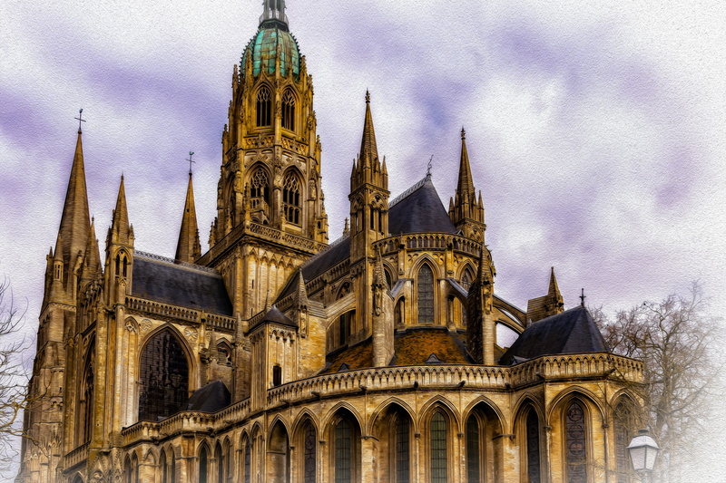 low angle view, brown, house of worship, france, cathedral, old town, normandy, christianity, city, place of worship, historically, impressive, belief