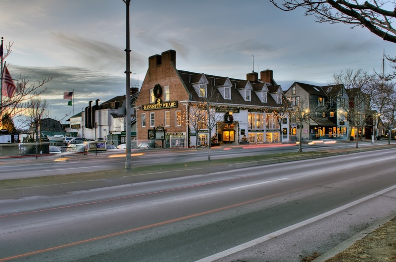 cloud - sky, sign, evening, cold, long exposure, car, december, built structure, dusk, newport, shop, downtown, town, motion, center, light trail, building
