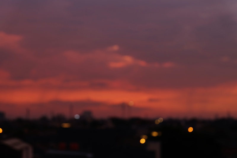 4K, x-a2, red, outdoors, tranquility, no people, dark, purple, fujifilm, urban skyline, nature, romantic sky, silhouette, dusk, illuminated, beauty in nature