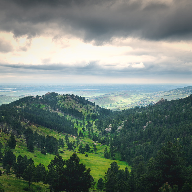 plant, no people, green color, beauty in nature, cloud - sky, growth, green, 4K, scenics - nature, land, sky, fort collins, non-urban scene, mountain