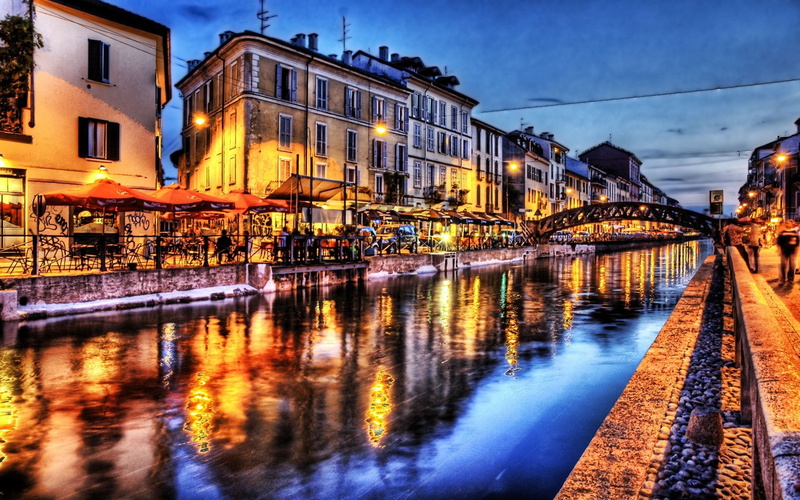 street, nature, medieval, outdoors, night, travel, italy, cultures, sky, travel Destinations, building Exterior, concrete, canal, water, buildings, transportation