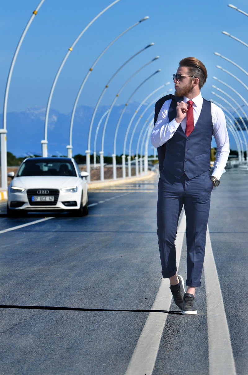 everyday, people, day, young men, shirt, beautiful, front view, uniform, male, males, young, full length, well-dressed, transportation, business, young adult
