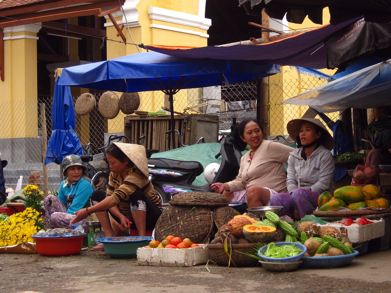 consumerism, outdoors, market vendor, market, street, day, group of people, for sale, vietnamese, vegetable, vietnam, traditional, men, sale, adult, food