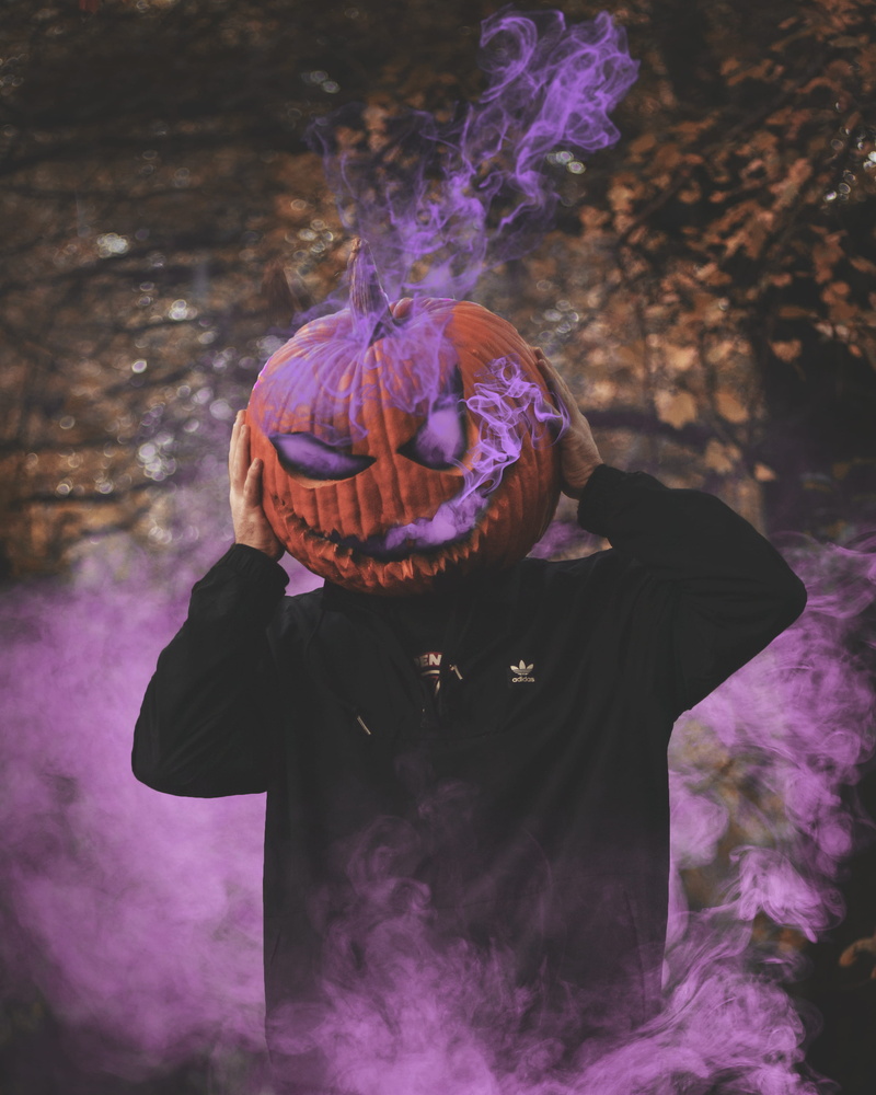 scary, one person, carve, lantern, halloween, land, day, smoke, 2K, freshness, food and drink, healthy eating, celebration, carving, food, tree, outdoors