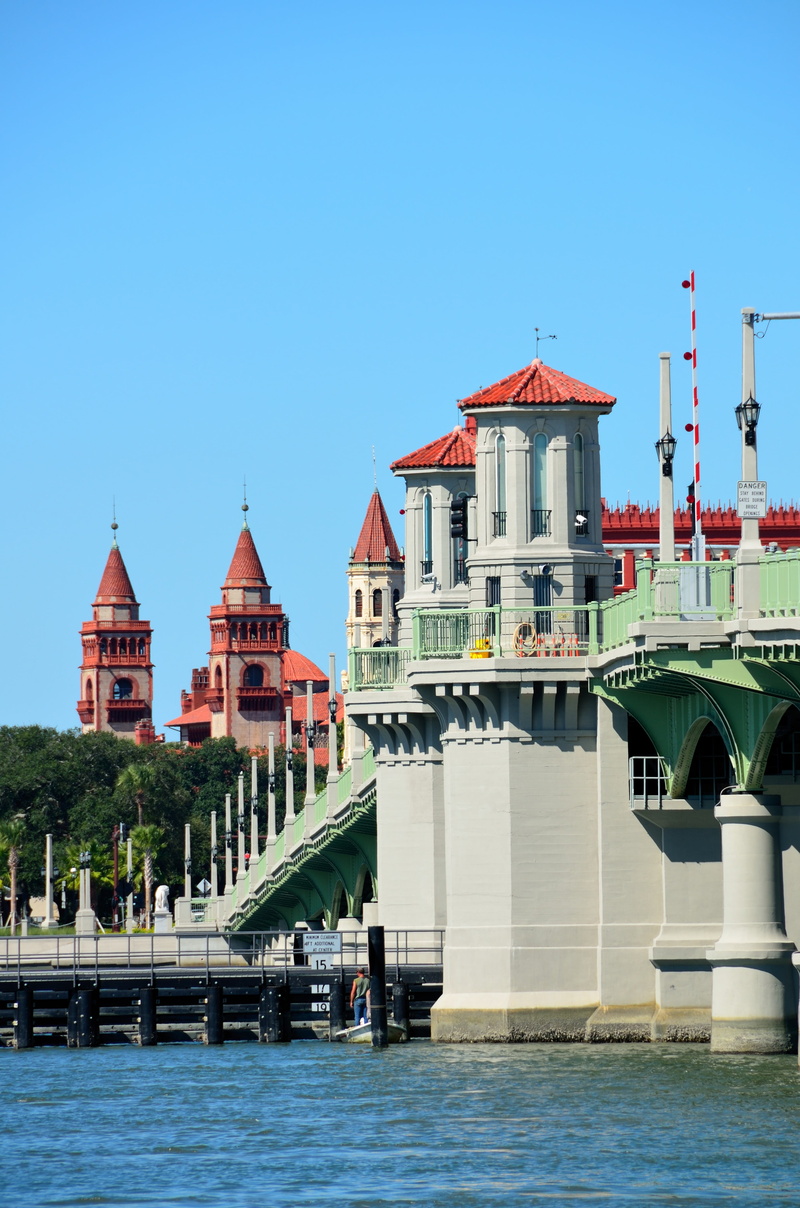 sky, famous, nature, outdoors, st augustine, 4K, waterfront, river, waterway, no people, copy space, tourism, city, landscape, water, connection, monument