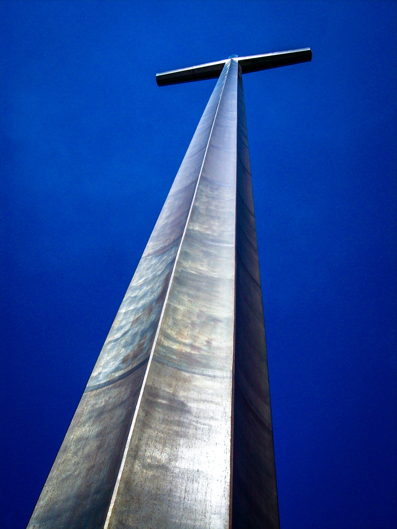 mission nombre de dios, architecture, christianity, built structure, architectural column, fuel and power generation, sky, wind turbine, clear sky, florida
