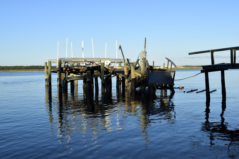 dock, damage, insurance, obsolete, ruined, mode of transportation, debris, hurricane matthew, water, pier, copy space, coastline, deterioration, st augustine