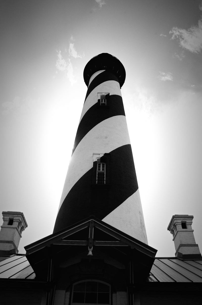 architecture, security, united states, black and white, tower, no people, 2K, sky, stripe, lighthouse, built structure, outdoors, striped, building exterior