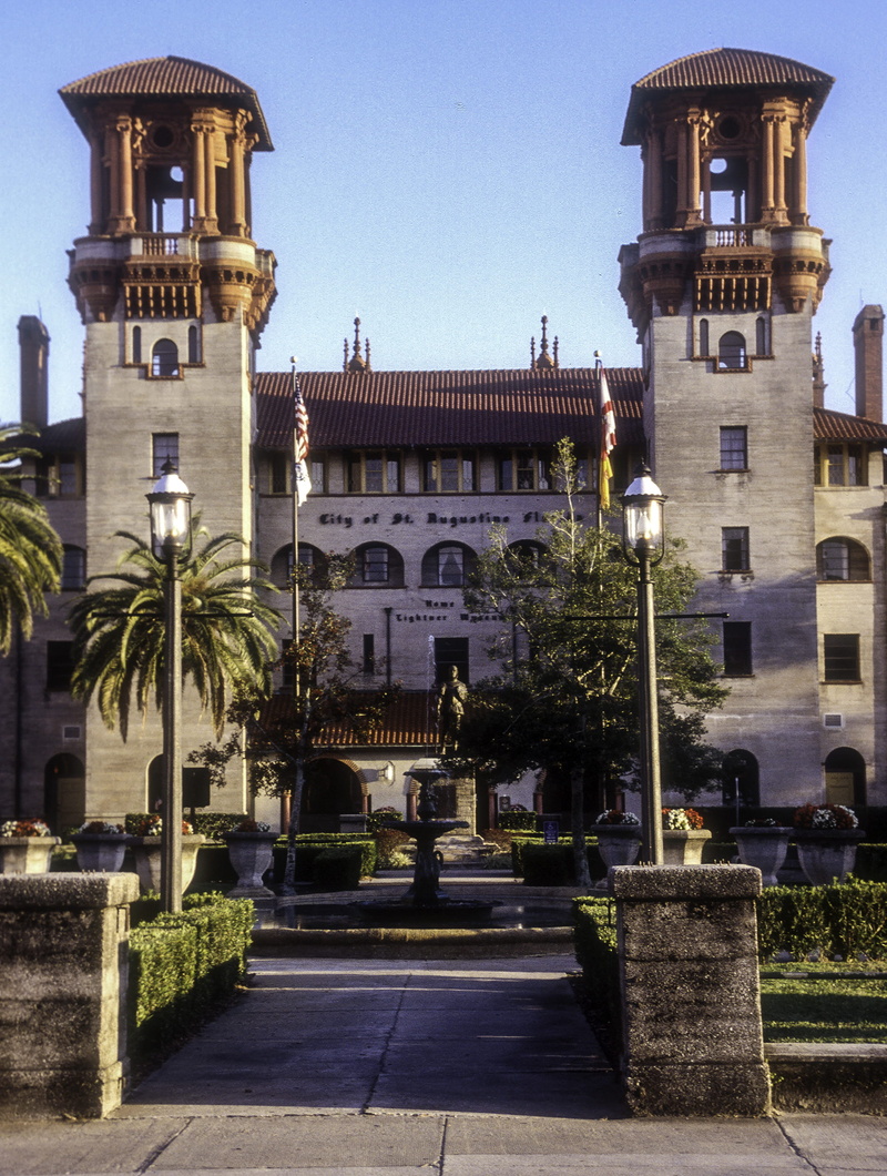 st, hall, building, outdoors, 2K, no people, photos, lightner, famous Place, augustine, clear sky, day, spirituality, public domain, tree, City Hall, St. Augustine