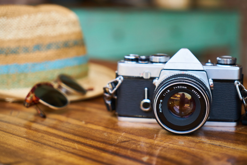 summer, photography themes, close-up, no people, slr camera, gray, toys hobbies, retro styled, hat, day, lens - optical instrument, eyewear, antique, digital single-lens reflex camera