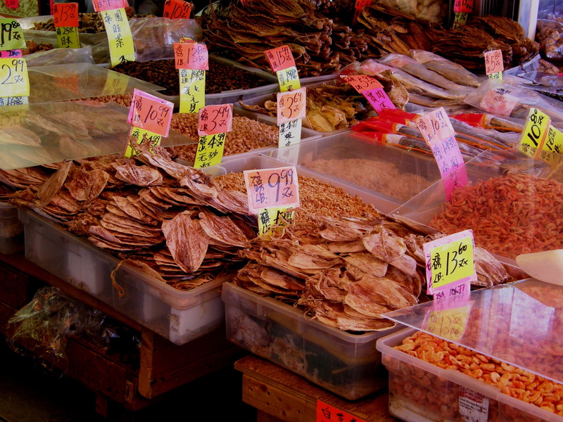 market, sweet food, large group of objects, cuisine, healthy, for sale, market stall, container, indoors, chinese, chinatown, retail display, food, no people