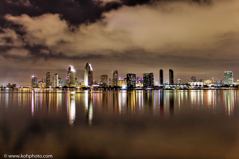 architecture, beautiful, skyscrapers, cloud - sky, cali, pacific ocean, 4K, landscape, california, downtown, city, bay, no people, san diego, nature, reflection