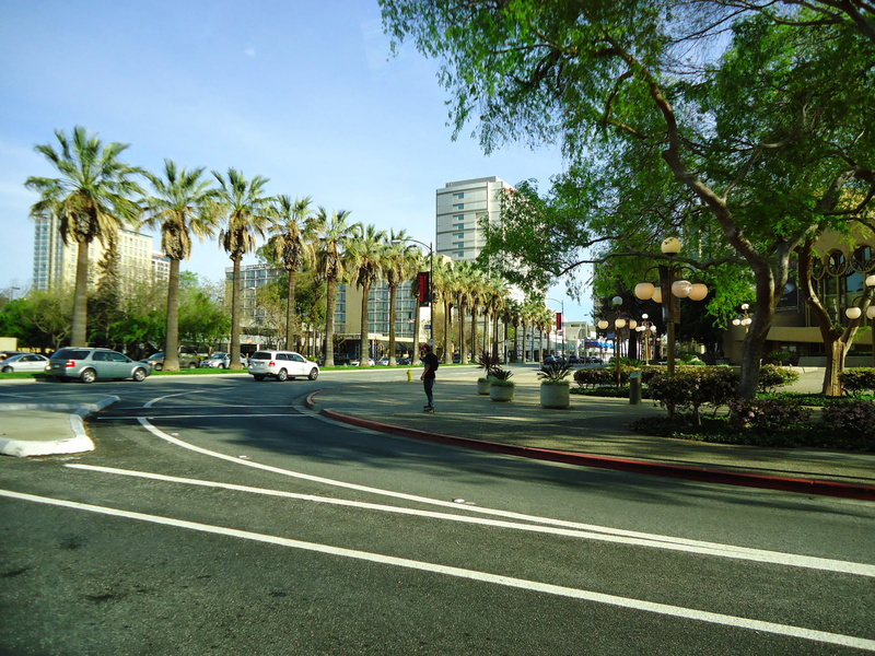 uSA, jose, built structure, transportation, city, urban Scene, San Jose, downtown, sky, building exterior, Downtown San Jose, palm Tree, architecture, san