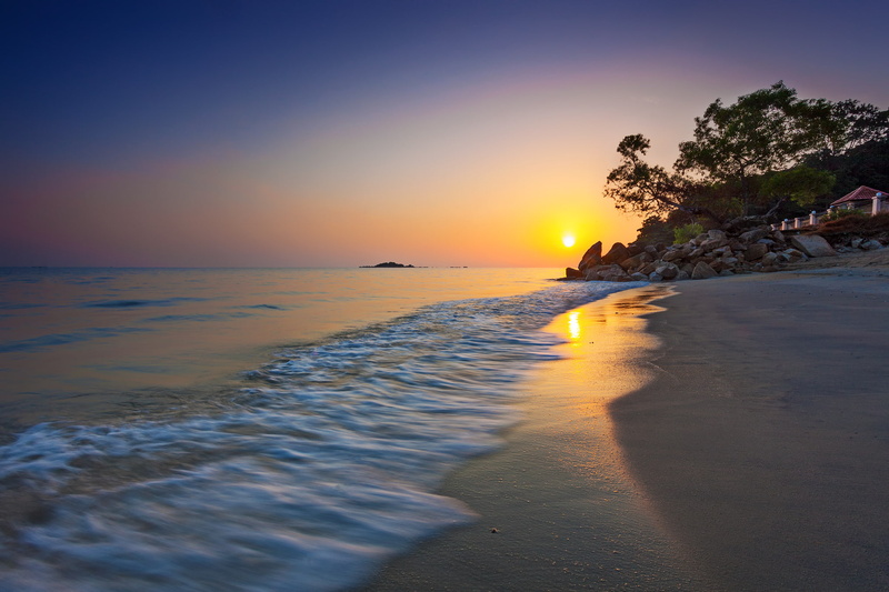 1080P, Malaysia, coast, The Strait of Malacca, sunset, Penang, Cape Excited