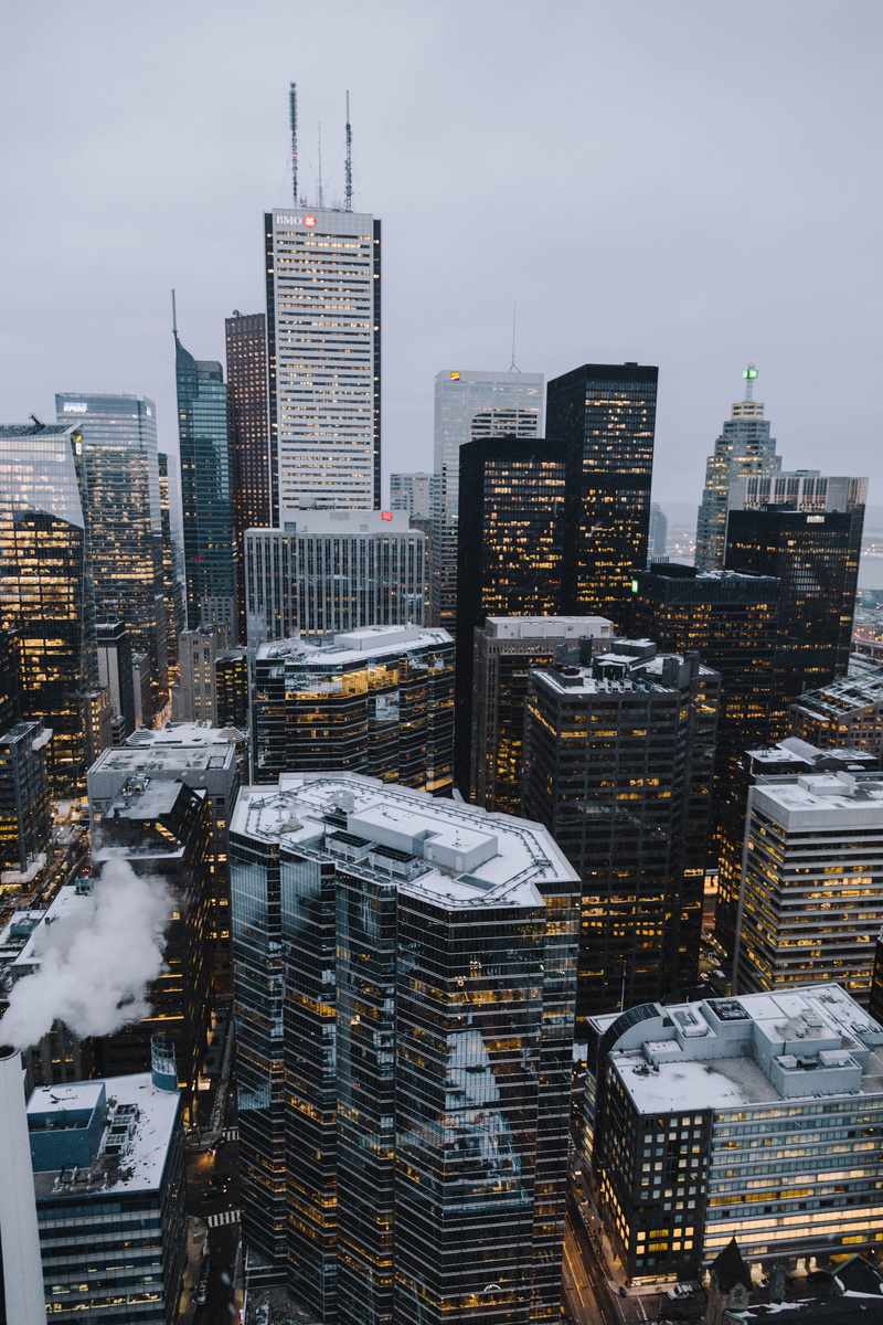 business, capital Cities, outdoors, tall - High, city, financial District, winter, street, density, urbanscape, metropolitan, 5K, skyscraper, architecture