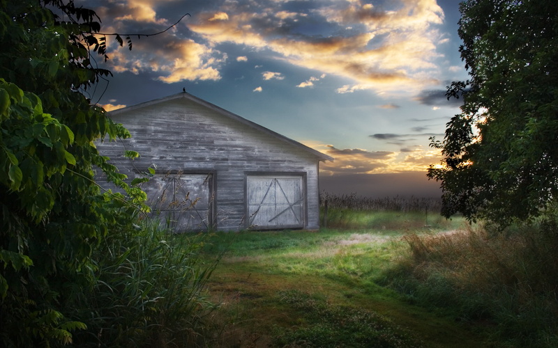 highdynamicrange, sky, re, architecture, green, 2K, clouds, barns, kansas, anymore, photography, landscape, dawn
