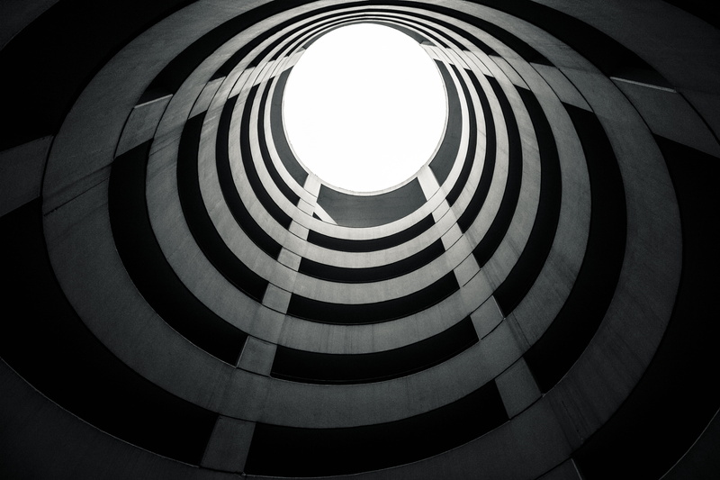 minimalism, day, white, circle, minimal, steps and staircases, indoors, high, spiral, rise, geometric shape, no people, spiral staircase, architecture