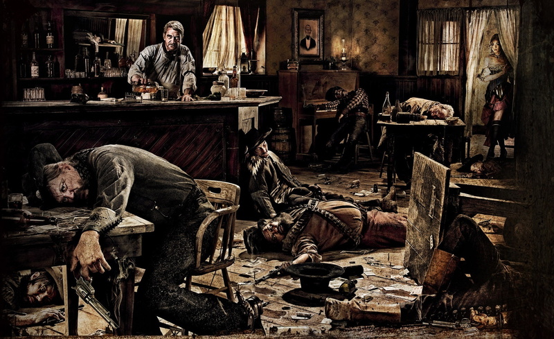 table, messy, sitting, old, representation, men, architecture, occupation, statue, 1080P, bar, male likeness, painting, real people, Scene, history, Vintage