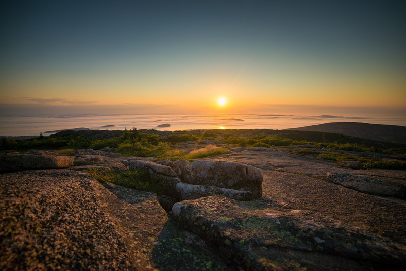 acadia national park, idyllic, near, seascape, travel, coastal, boulder, morning, rugged, rock, travel destinations, sunset, ocean, solid, scenics - nature