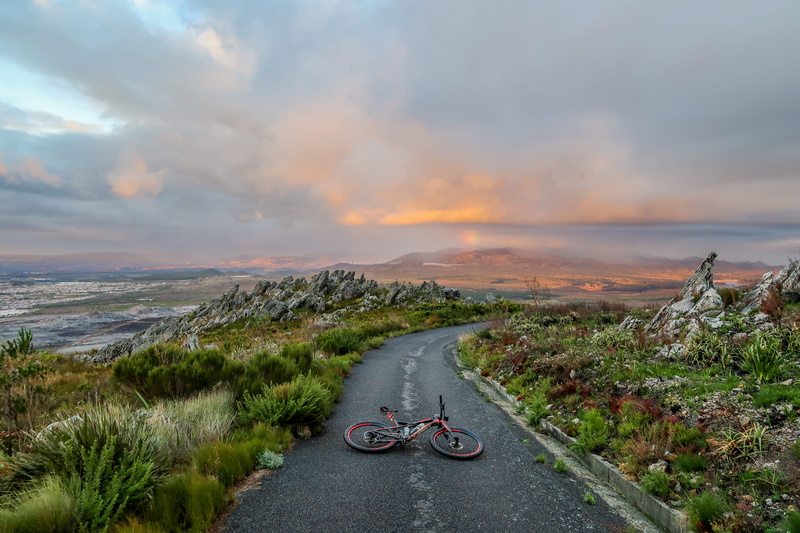 grass, sky, nature, travel, mode of transportation, track, bike, plants, street, trail, landscape, cloud - Sky, land, car, rural, scenics, bicycle, sunset