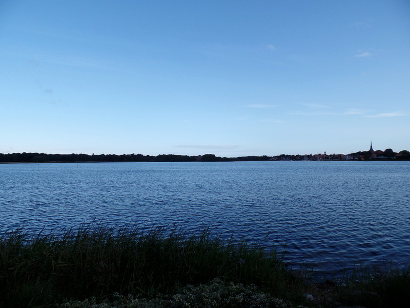 blue, day, copy space, grass, coast, scenics - nature, tranquility, denmark, plant, non-urban scene, nature, tranquil scene, baltic sea, evening sky, outdoors