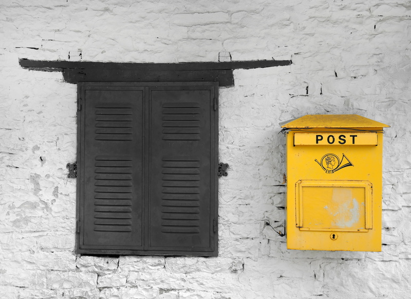 no people, close-up, protection, mailbox, vintage, post, safety, entrance, traditional, boxes, day, mail, door, retro, postage, two, building, black, wall - building feature