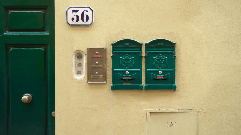 push button, architecture, 4K, postbox, entrance, no people, wall, door, italy, wall - building feature, building exterior, telephone, day, electrical equipment