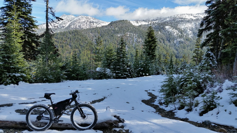 day, cloud - sky, plant, winter, near, outdoors, tree, cold temperature, landscape, 2K, non-urban scene, pine tree, mountain range, bike, cold, environment