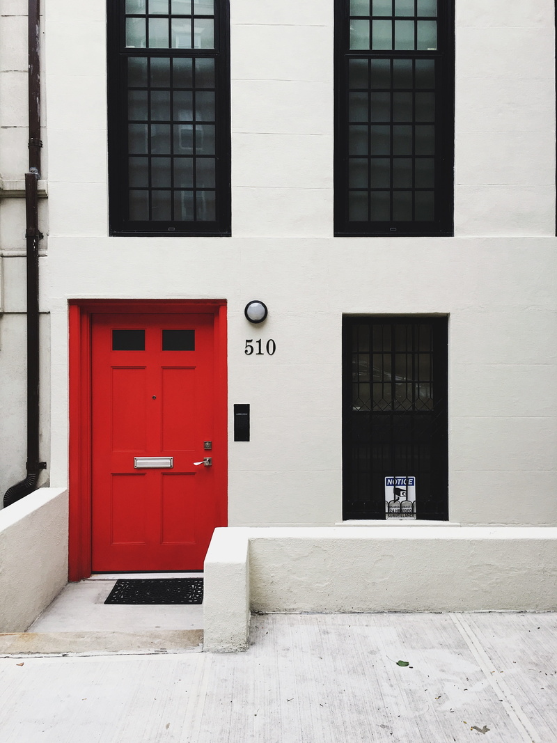 road, architecture, windows, closed, built structure, glass - material, wooden, no people, day, nature, near, 4K, white, red, window, sunlight, wall - building feature