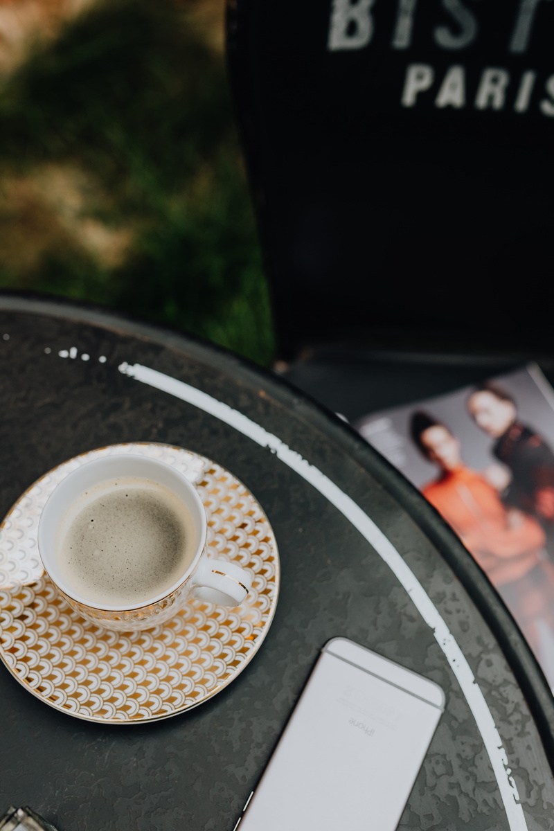 still life, tray, refreshment, outdoors, coffee - drink, cup, coffee, freshness, close-up, indoors, crockery, table, outdoor, cafe, focus on foreground
