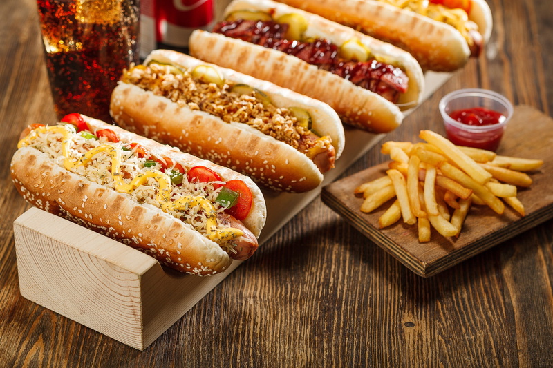 fast food, cheese, 1080P, French fries, hot dog, sausage, ketchup